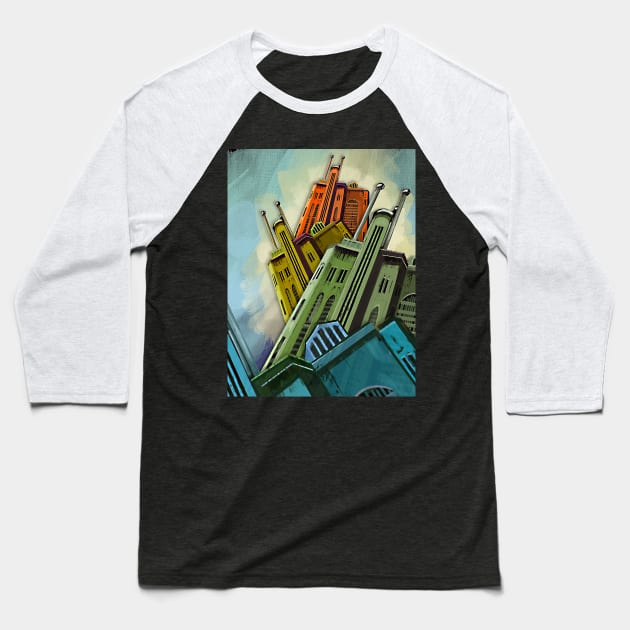 Power Trip Baseball T-Shirt by Cuevas Art